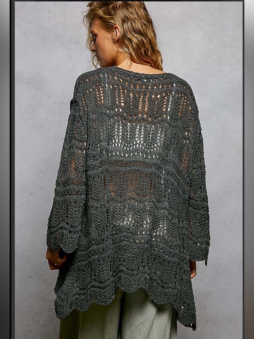 351 ❤️1 left POL charcoal cardigan - Picture 2 of 4